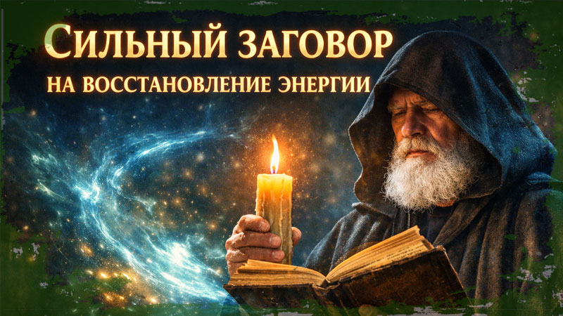сильный заговор на восстановление энергии мужчина со свечой читает заговор