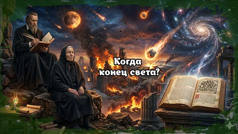 Когда конец света предсказывали пророки: Ванга и Нострадамус на фоне падающих метеоритов, Апокалипсиса и раскрытой Библии
